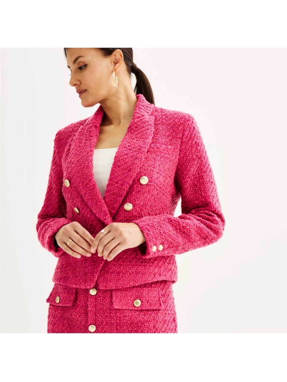 Nine West Blazer in Pink Size Small Like New